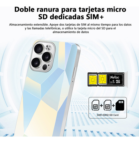 Teléfonos Inteligentes Android Baratos C15 Pro Max 6.28 Pulgadas Ram2gb Y Rom16gb