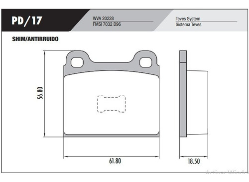 Pastilla De Freno Volkswagen Gol/atlantic/caribe/parati
