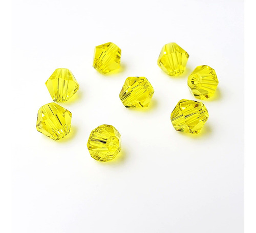 Chengmu 0.157 in Bicone Amarillo Perla Vidrio Para Beads