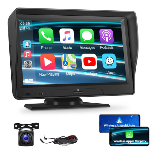 Ekat Carplay Pantalla Tactil Portatil 7 Vehiculo Para Fm