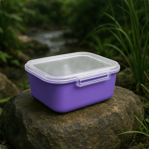 5 Potes Com Trava 1l Para Alimentos Marmitas Reutilizável