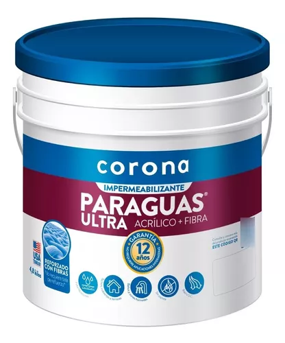 Comprar Pintura Impermeabilizante Corona Color Blanco. 3 Años De