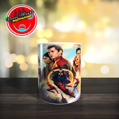 Taza Blanca Spiderman Tobey Maguire, Tom Holland, Andrew G.