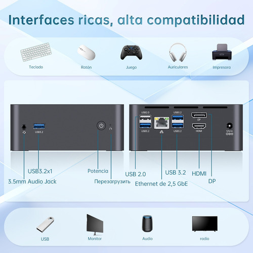 Mini Pc Soyo Intel N100 8 Gb Ddr4 256 Gb Windows 11 Pro