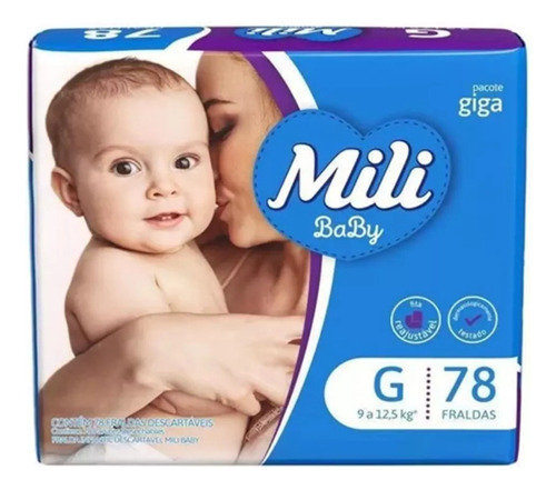 Fralda Mili Baby Giga G 78 Unidades