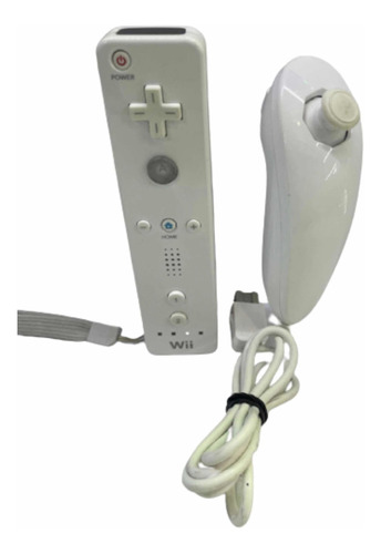 Control Nintendo Wii + Nunchuck | Blanco Original (Reacondicionado)