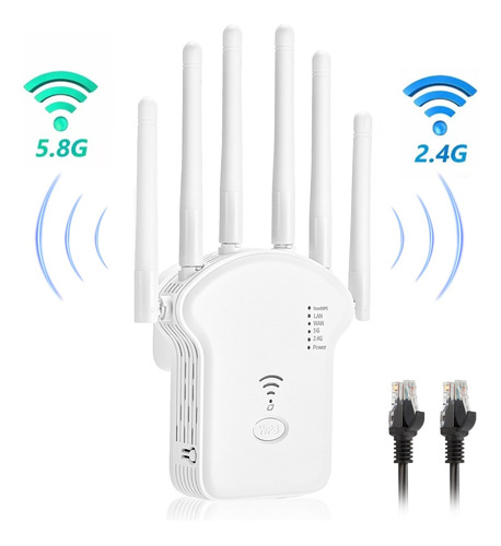 Repetidor Wifi Amplificador Señal 1200mbps De 6 Antena Wps