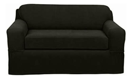 Maytex Funda De Sofá, Casual, Negro, Sillón De Dos Plazas,