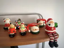 Comprar 7 Adornos Navidad Santa Muñeco De Nieve Reno Velas 