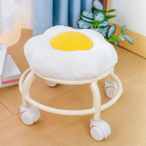 Taburete Bajo Con Ruedas Para Sofá, Taburete Para Sala De