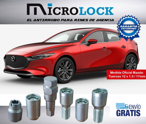 Birlos De Seguridad Mazda 3  2019 Con Garantía 