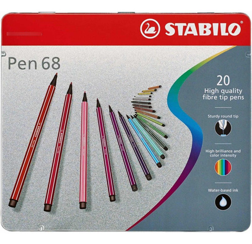 Stabilo Juego 20 Boligrafo 68 Lata Multicolor