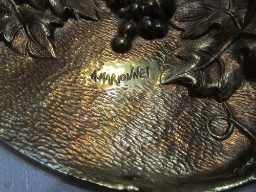 Bandeja Decorativa Centro De Mesa Bronce A Marionnet (15631) Dorado Oscuro (Usado)