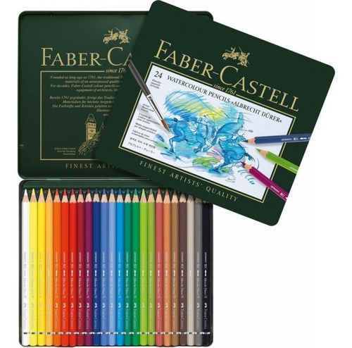 Lapices Acuarelables Faber Castell Durer Lata X24 Microcentr