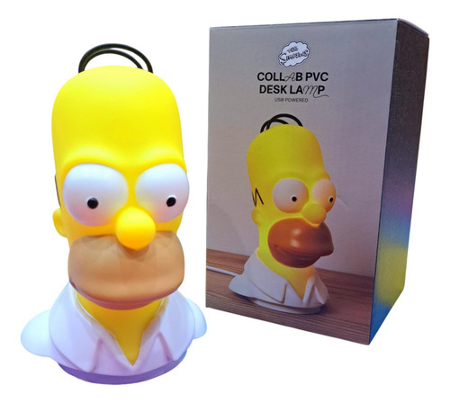 Lampara De Escritorio Homero Simpson Los Simpsons Exclusiva Amarillo Amarillo