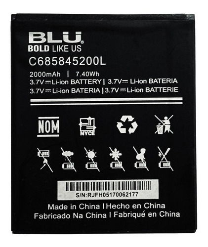 Bateria Pila Blu Studio C Hd S090 C685845200l