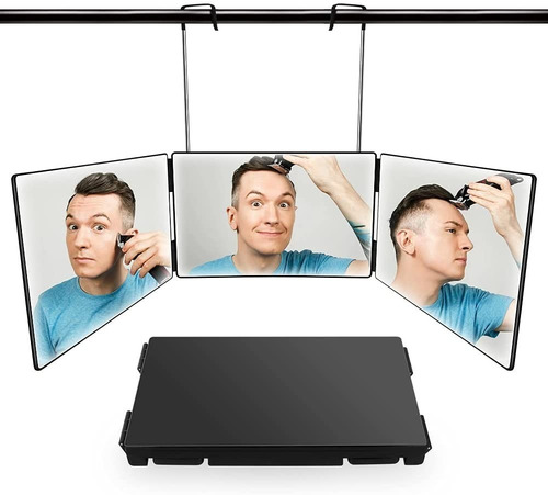 Espejo Tríptico 360 Grados Para Corte De Pelo Estilo