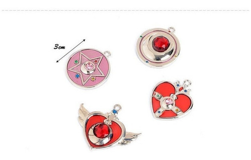 Imagen 7 de 10 de Conjunto De Collar De Arma De Sailor Moon Charm Plata
