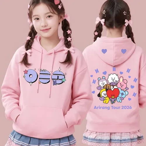 Moletom Infantil Bts Arirang Tour Bt21 Army Kawaii Cute Kpop