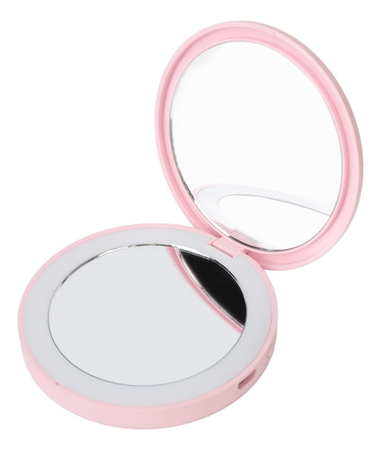 Espejo Led Compacto Con Forma Redonda, Aumento 3x, Recargabl
