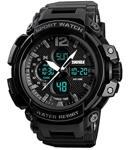 Skmei New Men Quartz Digital Watch Big Face Reloj Deportivo 