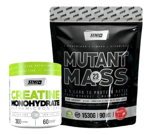 Mutant Mass 1,5 Kg + Creatina X 300gr Star Nutrition