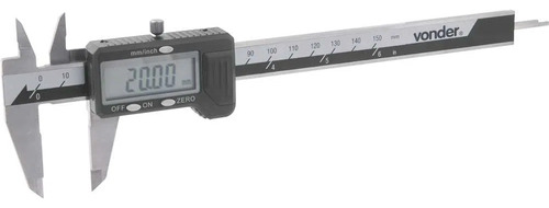 Paquímetro Digital 150mm 0,01mm Aço Inox Pd-150 Pç - Vonder