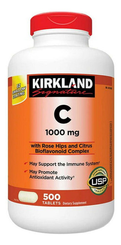 Vitamina C Kirkland 1000 Mg 500 Tabletas