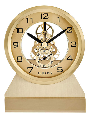 Reloj De Sobremesa Bulova Golden Eye, De Latón