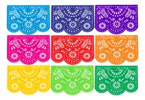 Comprar Papel Picado - Arcoíris 10 Tiras De 5.5 Metros Largo Artevic Multicolor Tiras Arcoíris De Papel China Picado Artevic