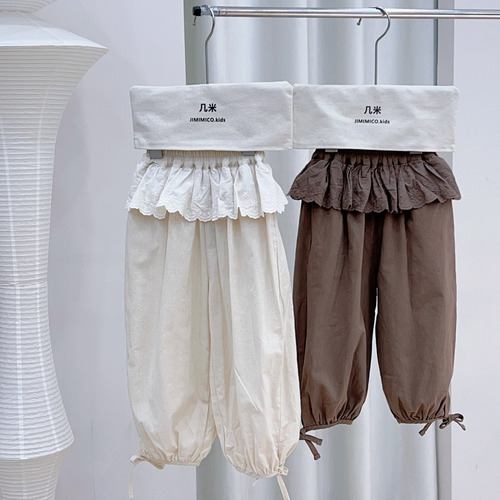 Pantalones Bombachos De Encaje De Verano For Niños Con