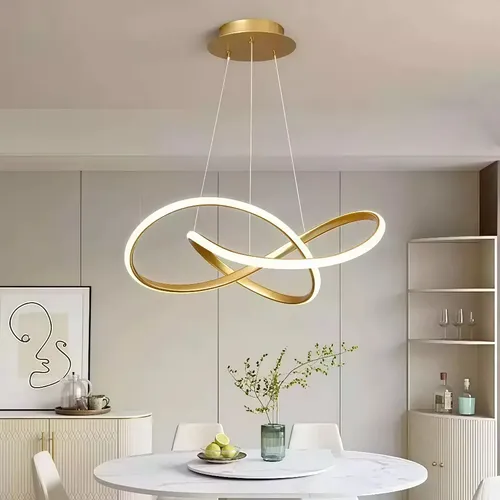 Candeeiro Suspenso LED Moderno, Sala de Estar/quarto, 24 Cm 110v - 220v Dourado - Miniatura 4