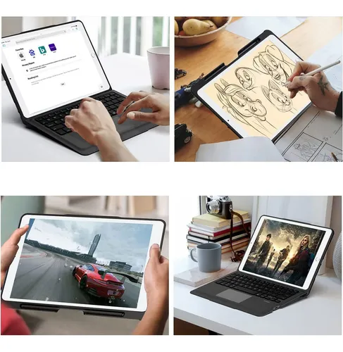 Funda Con Teclado Y Touchpad Para iPad 8 Y 9 Air 3 Español