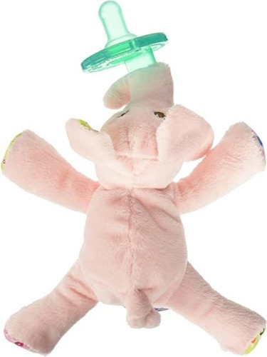 Imagen 1 de 2 de Wubbanub Sujeta Chupón Peluche, Recién Nacido, Elefante Rosa