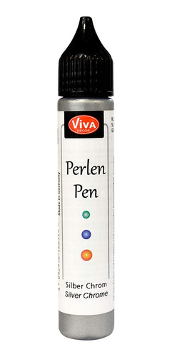 Viva Decor Boligrafo Perlado De 0.8 fl Oz, Cromado Plateado