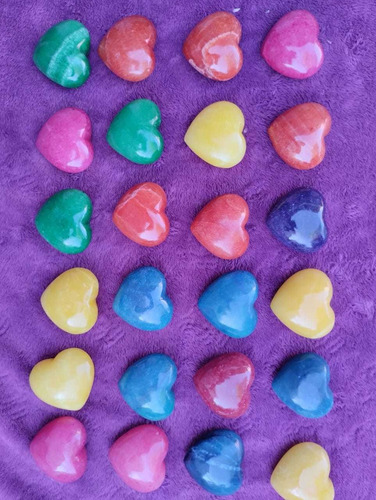 100 Corazones De Onix Mármol (Usado)