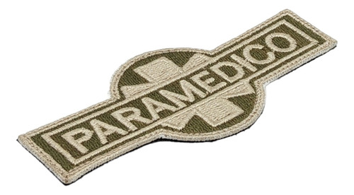 Parche Bordado Tacticoparamedico Caqui/vde 10x4.5cmcontactel