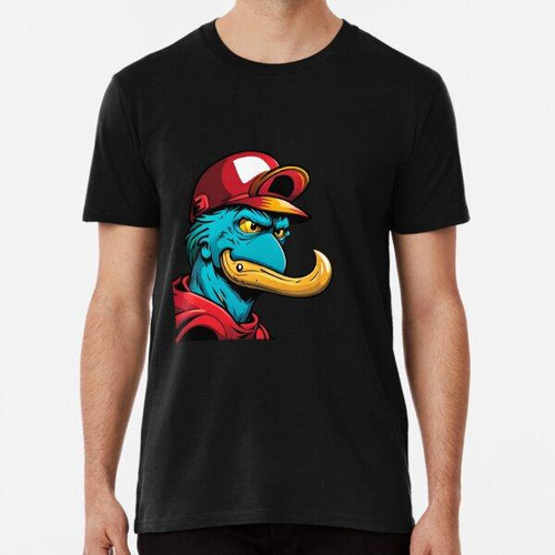 Remera Cartoon In A Baseball Cap And Uniform. Algodon Premiu