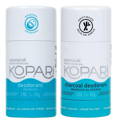 Desodorante Kopari Sin Aluminio Coconut Original & Charcoal
