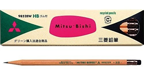 Lápices - Mitsubishi Lápiz Lápiz De Reciclaje Con Lápiz Borr