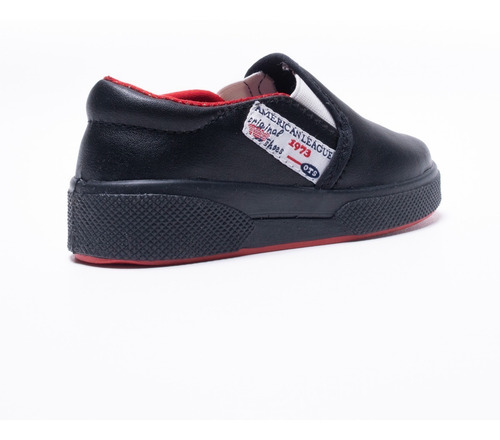 Imagen 2 de 8 de Zapatilla Pancha Toy Negra Vinilo (talle 20 Al 26) Art 3319n