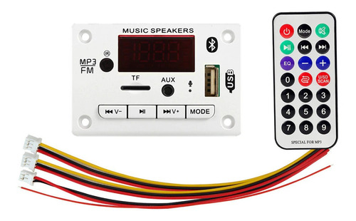 Kit 2 Placa Decodificador Mp3 Led/usb/sd/bluetooth/fm5v