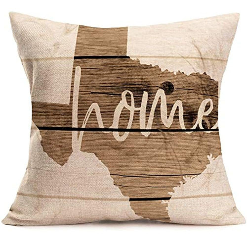 Asminifor Throw Pillow Covers Estilo Rústico De Madera Con T