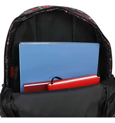 Stranger Things Hellfire Club Aop Mochila Negra Para Portáti