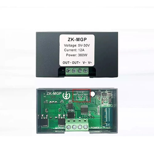 Imagen 6 de 9 de Pwm Control Velocidad Motor Leds Zk-mgp Dc 5-30v 12a 360w