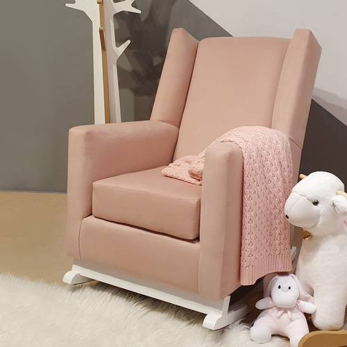 Imagen 2 de 10 de Sillon Mecedor Eider, Sillon Ideal Para Amamantar En Pana Ro