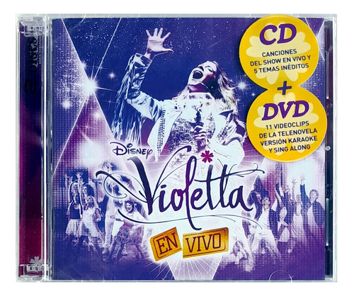 Cd Nuevo Oka Sellado Violetta ( Tini ) Vivo + Dvd  Disney 