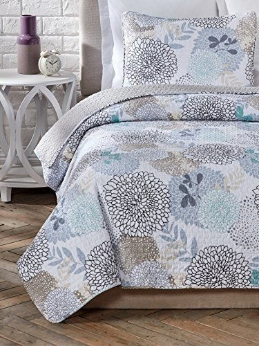 Acogedor Linea Home Fashions 2 Piezas Nina Floral Juego De