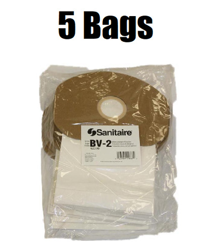 (5) Elextrolux Bv-2 Vacuum Bags For Sanitaire Backpack V Aah