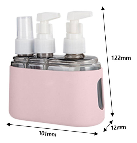Botellas De Viaje Para Artículos De Tocador 3 Piezas Rosa
